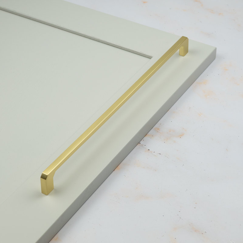 Brushed Brass Angled End D-Bar Handles, 320mm