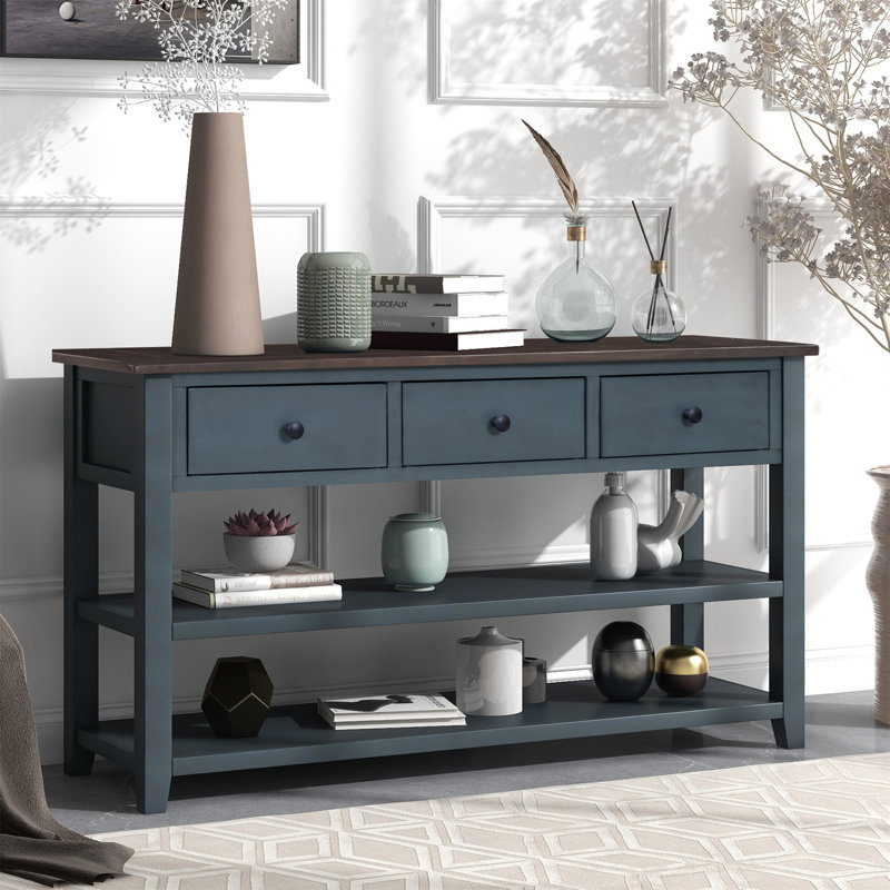 Console Cabras, Bleu marine incorrect 2, Espresso incorrect, H 30 po x l 50 po x P 16 po