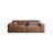 Brown Genuine Leather Modular Sofa cushion couch
