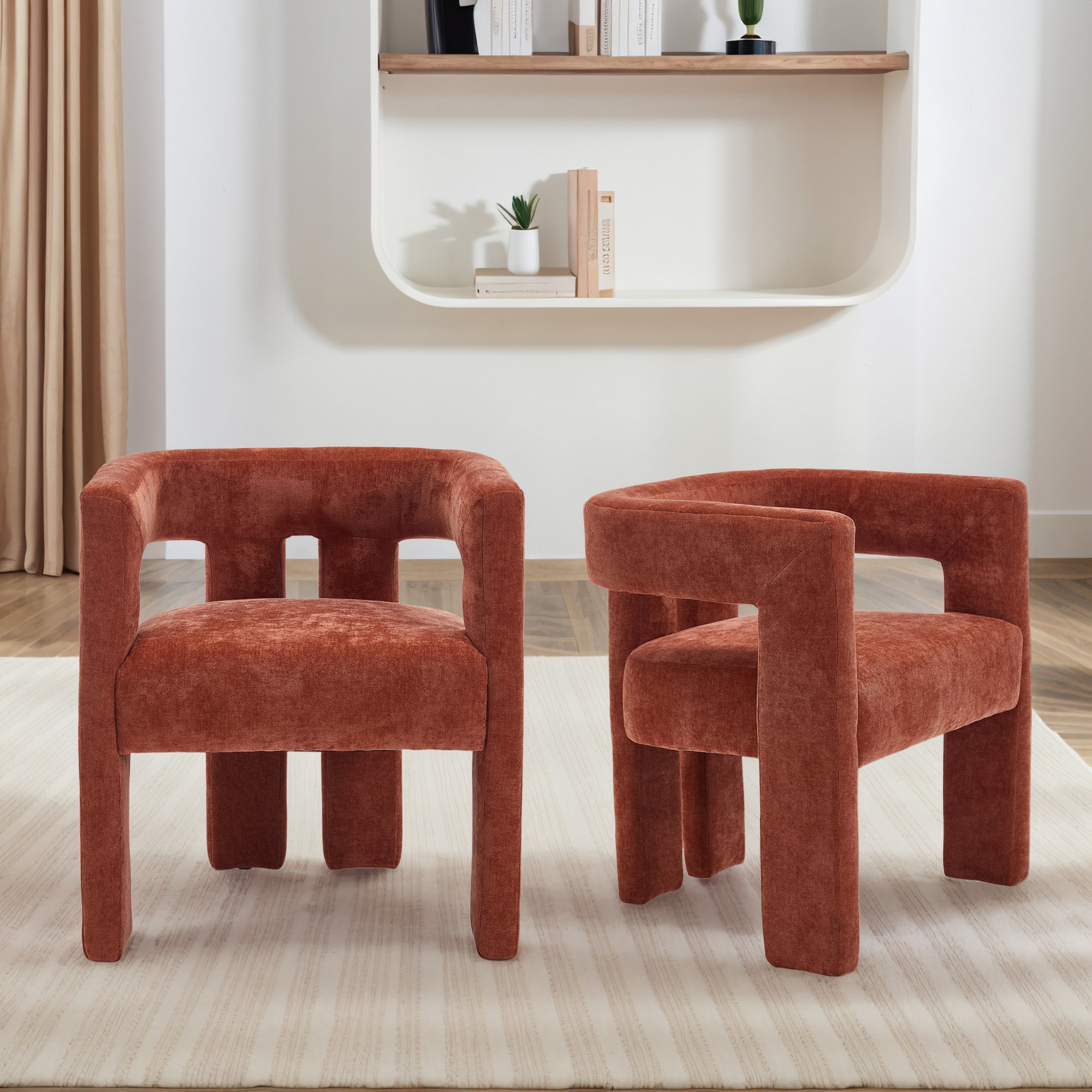 Ivy Bronx Upholstered Accent Dining Chair Set Of 2 For Living Room