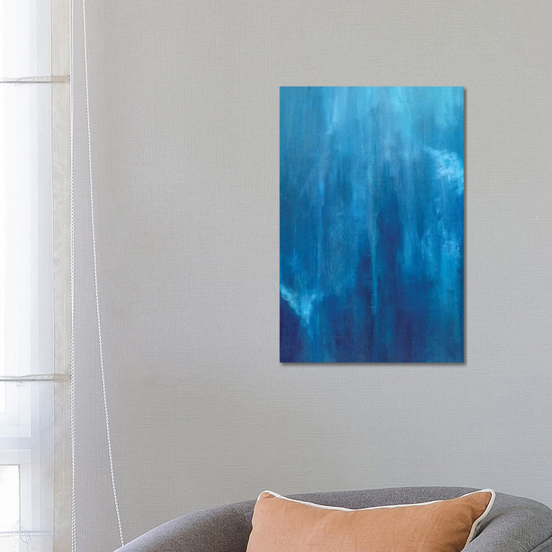 Azul Profundo Triptych II by Suzanne Wilkins - Wrapped Canvas Gallery-Wrapped Canvas Giclée, 66.04cm H x 45.72cm W