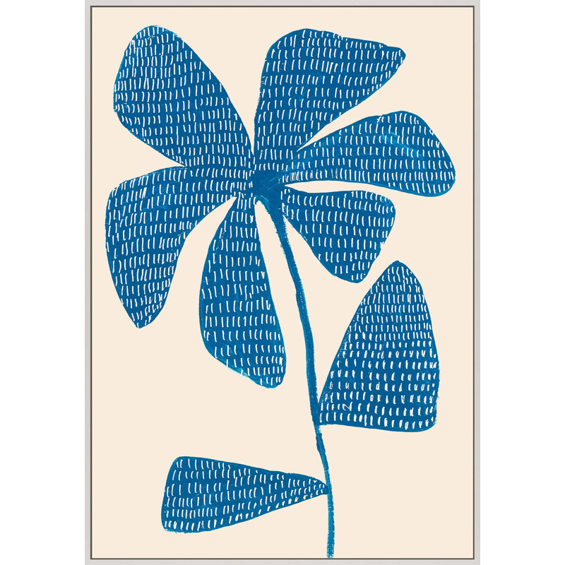Ceramic Blue 2 by Andrea Stokes - Framed Wall Art, White Picture Framed Canvas, 20" H x 14" W