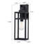 Schock Matte Black Outdoor Wall Lantern with Dusk to Dawn-110522237