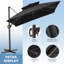 11' Square Patio Cantilever Umbrella, Base Included-1448983766