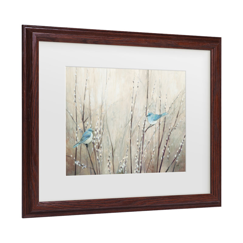 «Pretty Blue Birds» par Julia Purinton, Brun, H 18,75 po x l 22,75 po x P 0,75 po