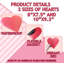 Aimant de garage Saint-Valentin 15 cœurs rouges