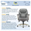 Fauteuil de direction ergonomique Serta Claremont avec technologie Back in Motion et soutien lombaire-23456020
