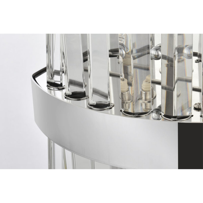 Applique murale encastrée à intensité variable Athol, Chrome chrome, 2 Lights, 12" H x 4" W x 8" D