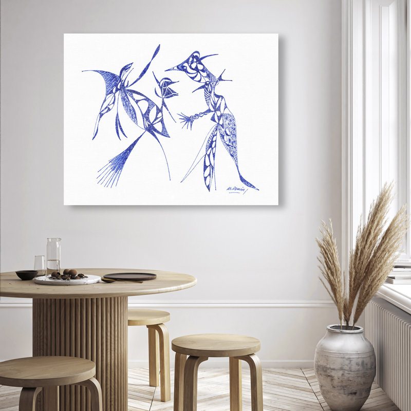 Manuel Roman - Dueling Herons Print by Oliver Gal, 16"H x 20"W, Gallery Wrapped
