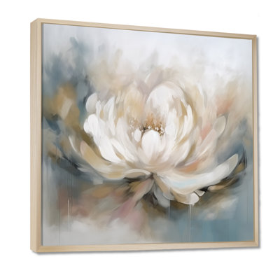 White Lotus Floral Melody, reproduction d'art sur toile
