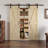 Paneled Solid Wood Unfinished Double Barn Doors with Installation Hardware Kit-109102708