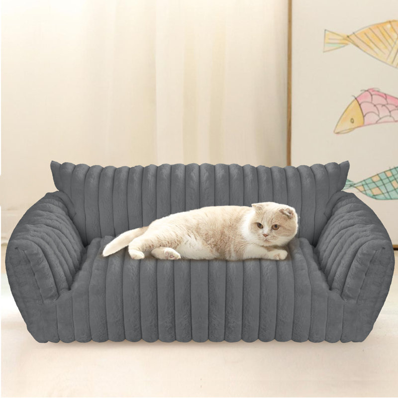 Lit pour animal de compagnie, Gris, H 10 po x l 30 po x P 20 po