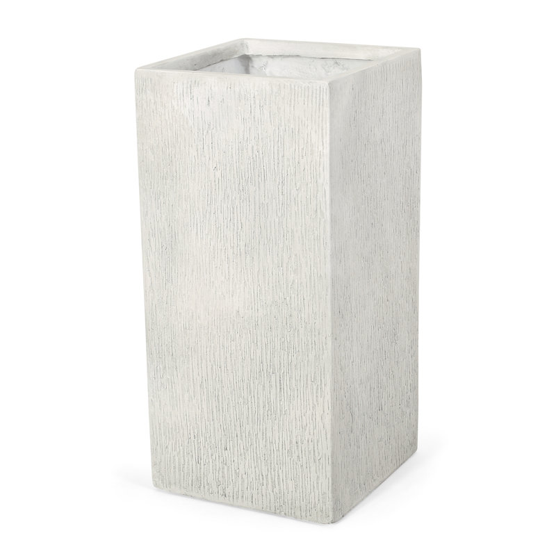 Planter - Antique White Magnesium Oxide Outdoor Flower Basin Rack, 12.95 In. Depth, Width, 27.44 Height, 28.63 Lb, 30.5 Package 16.5 31.97 Lb Weight Tub,