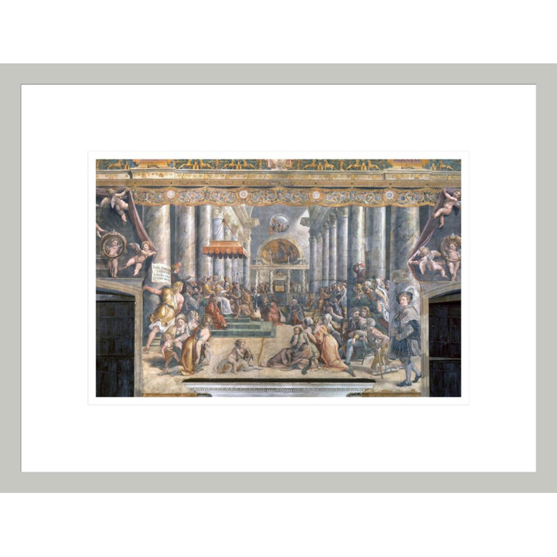 The Donation of Constantine by Raphael -Framed Giclee Print, 12.91" H x 16.75" W