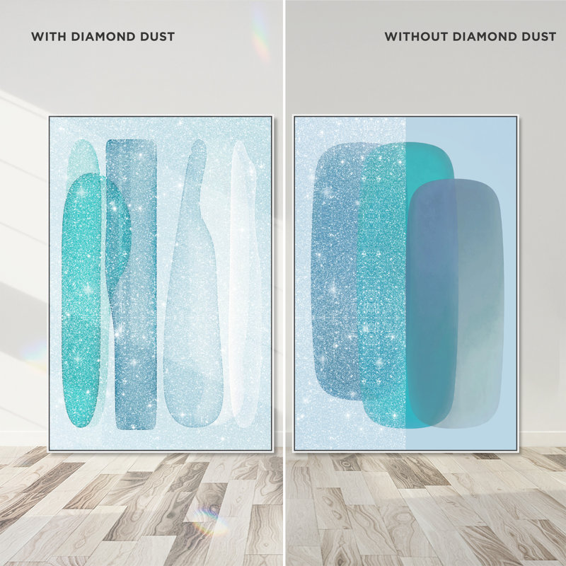 Glacier Gradients Set Set by Oliver Gal, 110"H x 74"W, White Floater Frame