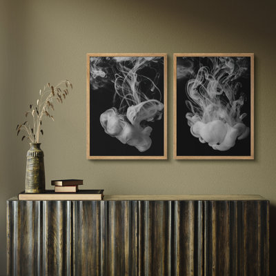 2 Pieces Framed Wall Art Prints Gallery Set for Modern Home Decor