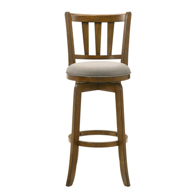 Tabouret de bar pivotant en bois de couleur sépia Wren