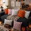 Housses de coussin Halloween 40x40 cm (2 pièces) Fantôme blanc Décoration Halloween Ensemble de 2 housses de coussin décoratives en fausse fourrure et laine pour fauteuil, canapé, chambre, salon-136845619-136845620