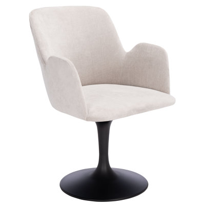 Chaise avec accoudoirs rembourrée Cherith