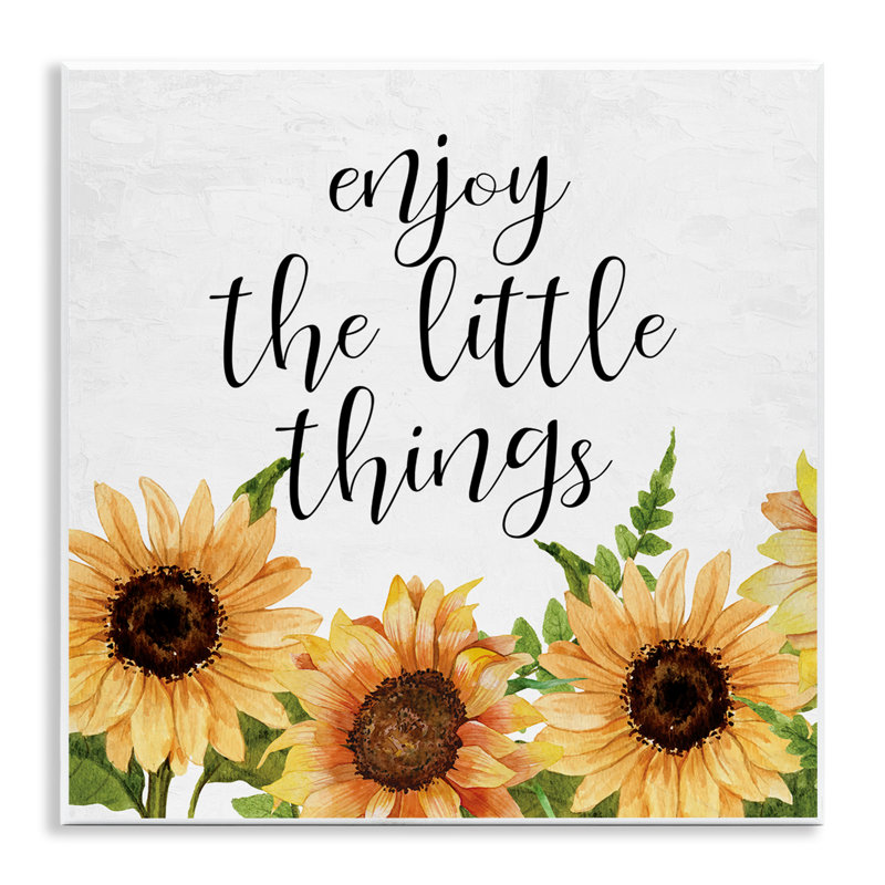 «Enjoy Little Things Sunflowers», art mural, par Kim Allen