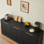 Buffet moderne aux lignes ondulÃ©es et au design incurvÃ©, meuble de rangement polyvalent, nombreux compartiments dissimulÃ©s-1733127071-1734302385