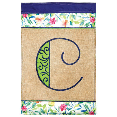 Flag Double Applique Monogram C Spring Blap/Prt Garden