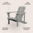 Westport Classic Solid Acacia Wood Outdoor Adirondack Chair, Gray Weather-Resistant Patio Lounge Chair for Deck, Garden, and Fire Pit-111807566