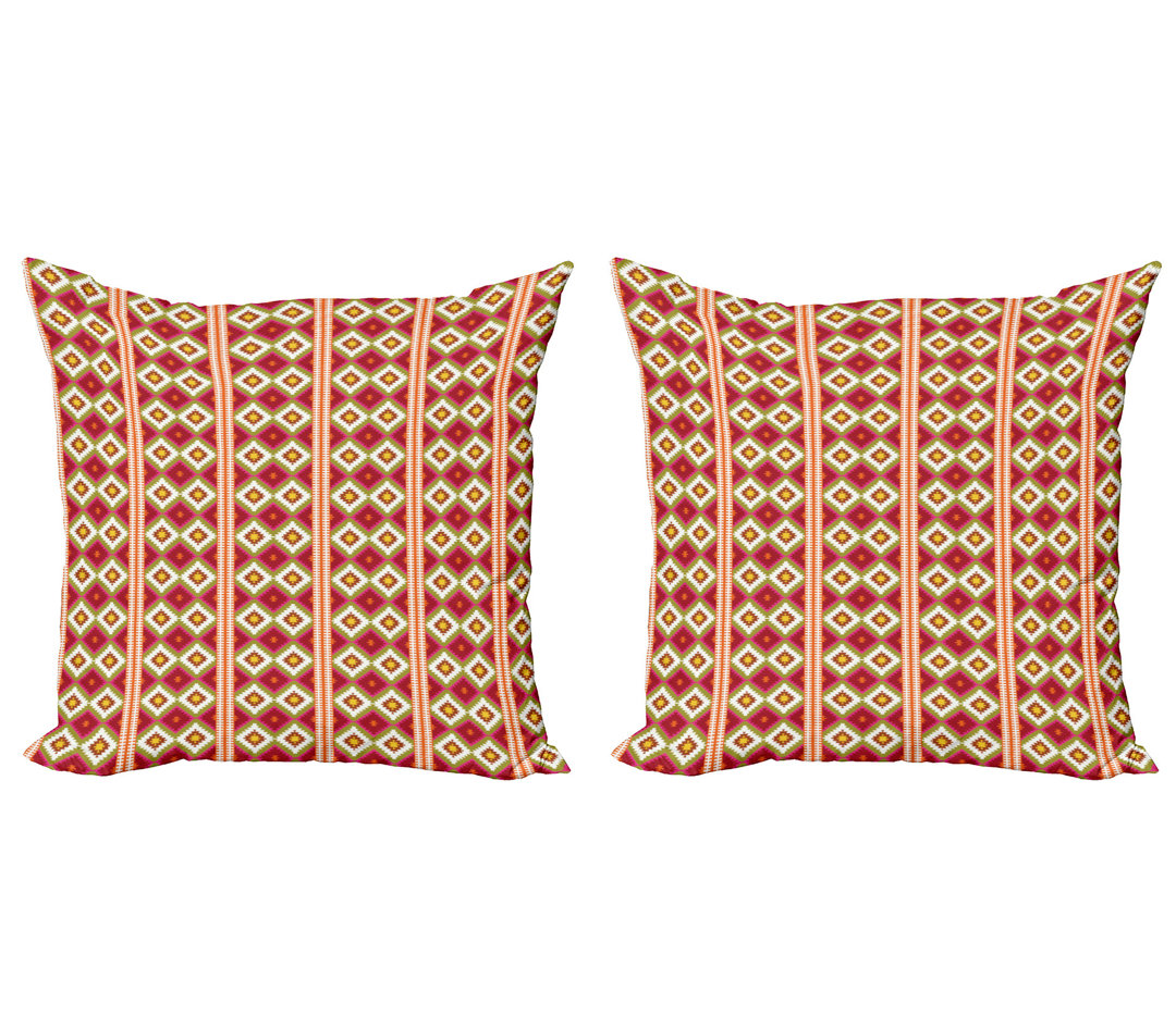 Dekokissen Kissenbezug, Oriental Türkisch Geometric, Boho, Vermilion und Mehrfarbig