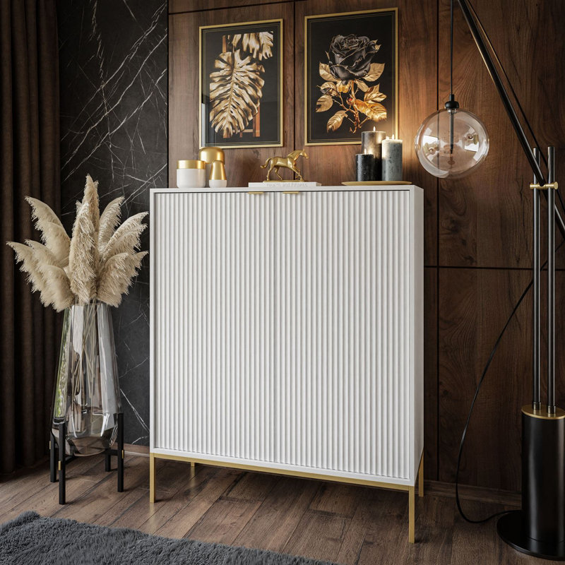 Amala 104cm W Chest of Drawers, White