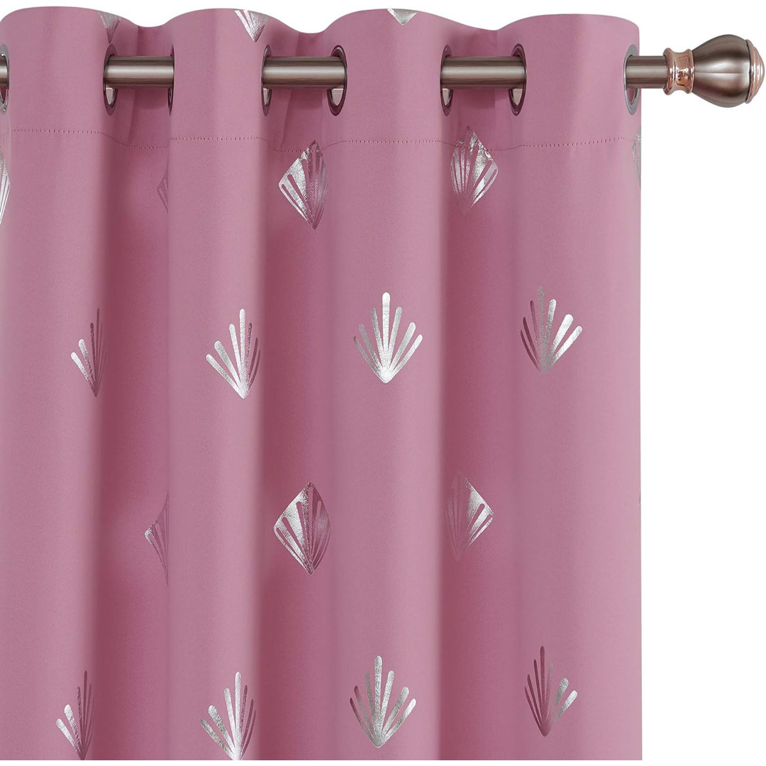 Eyelets Polyester Blackout Grommet / Eyelet Curtain Pair
