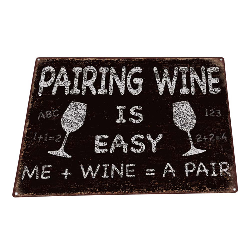 Jumelage «Wine Is Easy», H 11,5 po x l 15,5 po x P 0,04 po