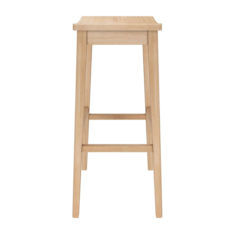 Smythe Solid Wood 30 inch Bar Stool, 4, Light Brown