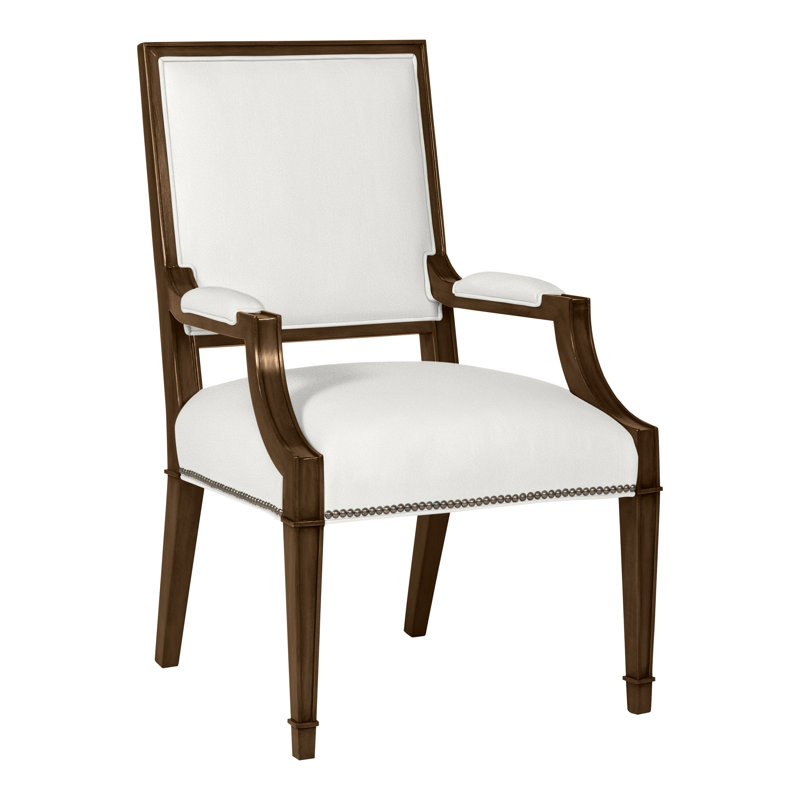 Leighton By Michael Weiss Upholstered Arm Chair, Tommy Snow, Havana