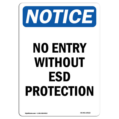 No Entry Without ESD Protection Sign