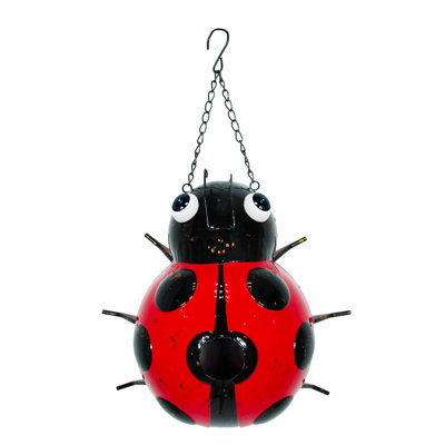 Fite Hanging Metal Ladybug Birdhouse
