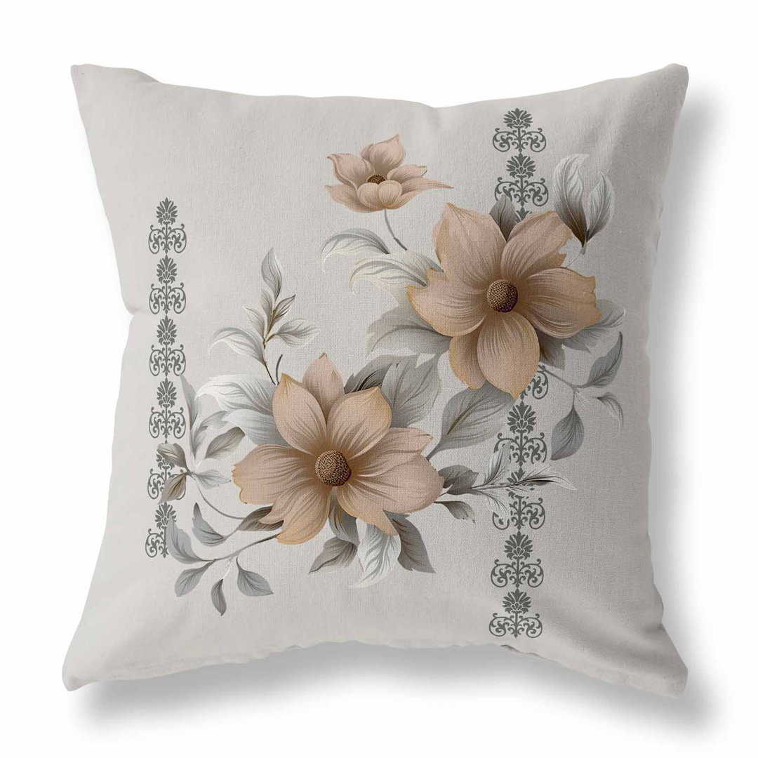 Petal Perfection Indoor / Outdoor Floral Square Cushion With Filling