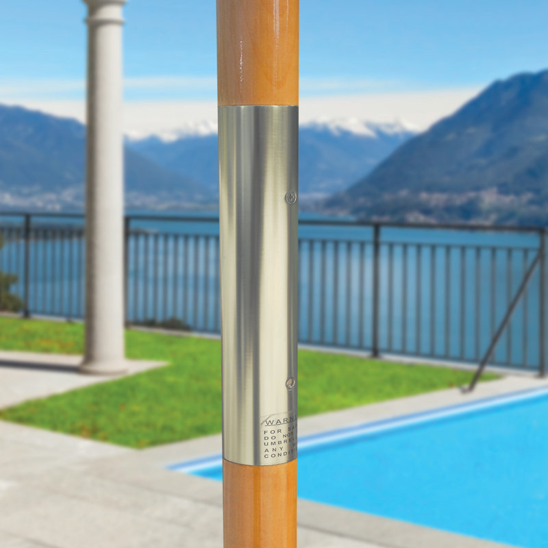 Nadasha 108'' Market Umbrella, White Suncrylic 
