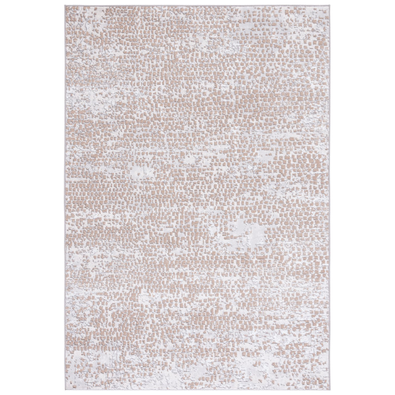 Tapis beige / gris Minyard 254, Rectangle 5 pi 5 po x 7 pi 7 po