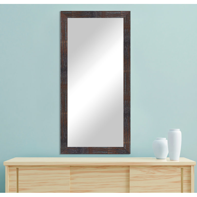 Miroir décoratif, Laiton acier industriel, 33 po x 72 po