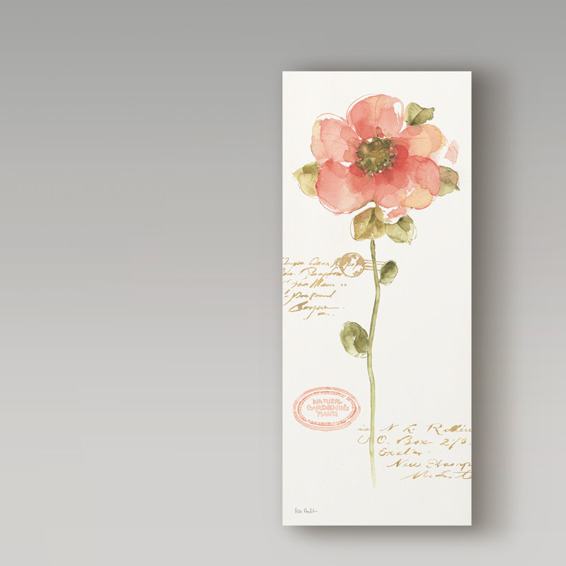 «Rainbow Seeds Loose Floral IV» par Lisa Audit - impression sur toile tendue, H 24 po x l 10 po x P 2 po