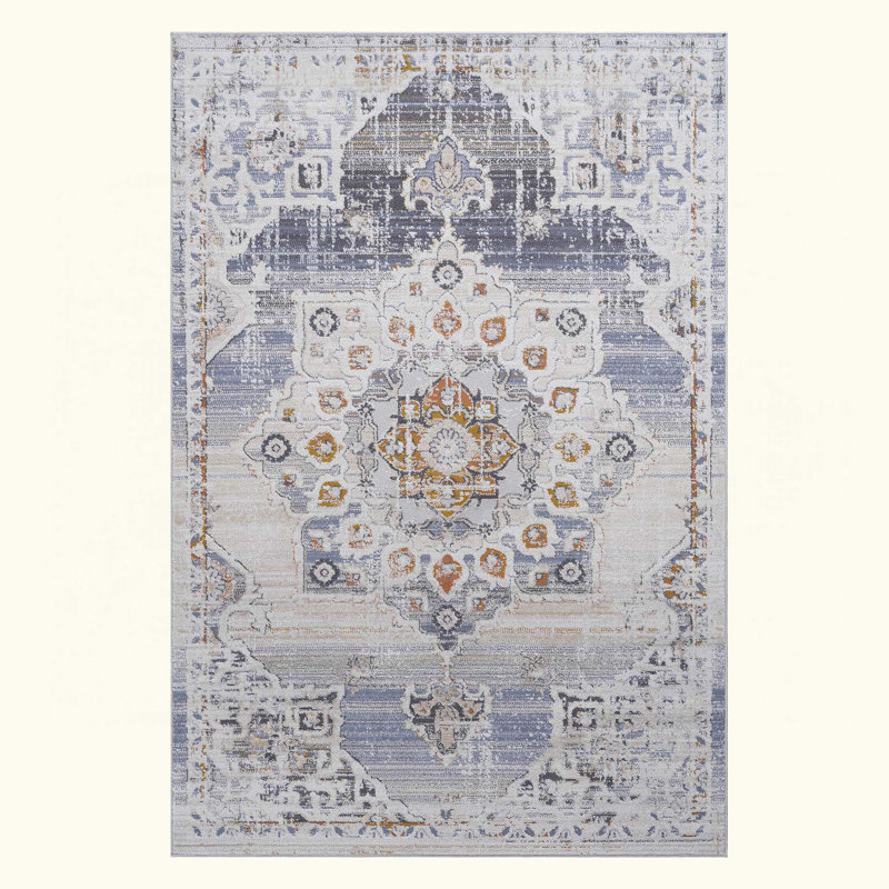 Tapis de salle à manger Medallion, Rectangle 5 pi 3 po x 7 pi 6 po