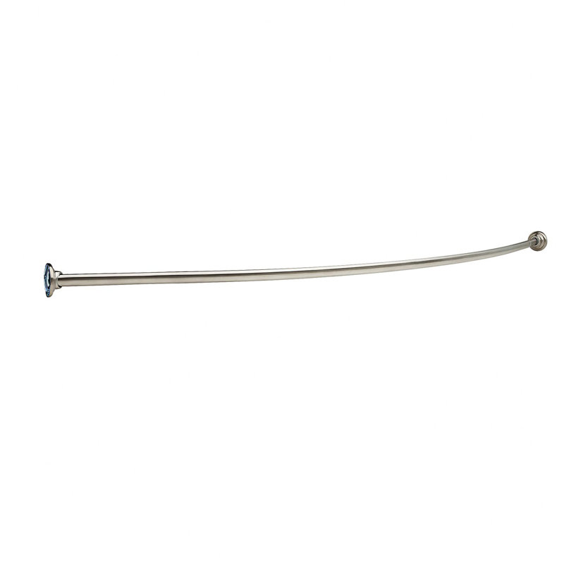 72" Curved Fixed Shower Curtain Rod, Stainless