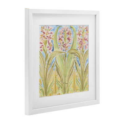 «Palau Tile Florals», reproduction sous verre encadrée, design par June Erica Vess