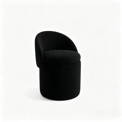 Fauteuil baril avec rangement à couvercle rabattable