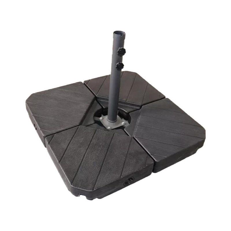 Base de parasol de patio en PEHD de qualité supérieure, base de support de parasol de 225 lb, Café