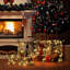 Renne en rotin illuminée de Noël