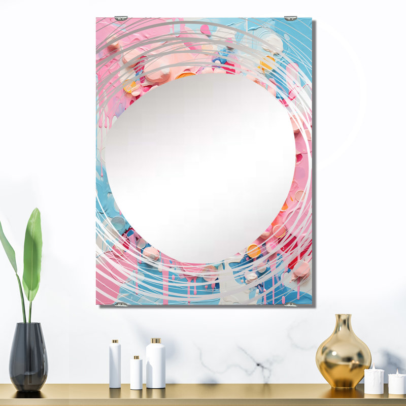 Décoration murale numérique fusion mélodique I - miroir abstrait à collages MIR131627, 32 po x 24 po