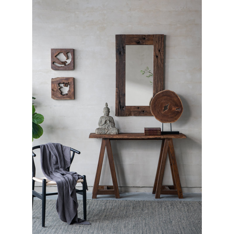 Wayne Reclaimed Wood Rustic Rectangular Floor Mirror