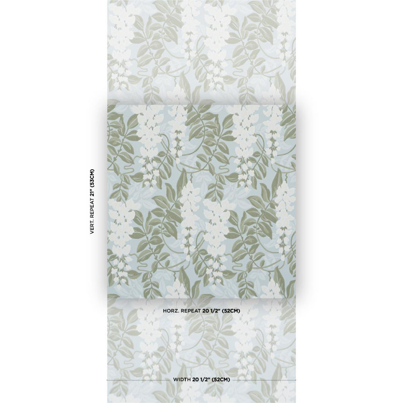 Papier peint Lucia Wisteria, Bleu