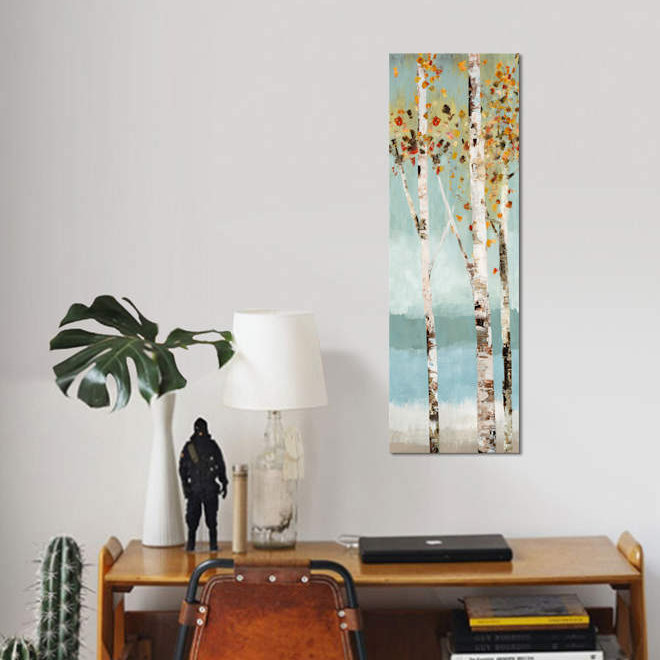«Lookout II» par Allison Pearce, impression sur toile tendue, H 48 po x l 16 po x P 1,5 po, Toile avec cadre noir